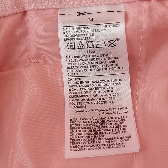 OLD NAVY Pink Mid-Rise Pull On Casual Capri Pants/  14. - Picture 7 of 9